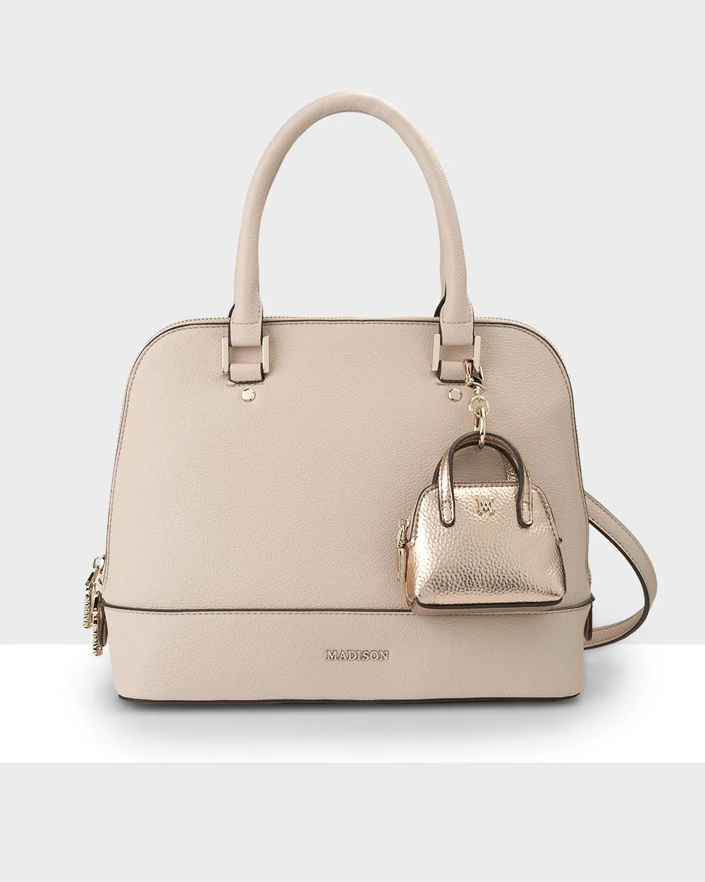 Handbag, Wallet, Coinpurse & Personalisation Charm Giftbox - Grace Dome Satchel & Mini Coinpurse