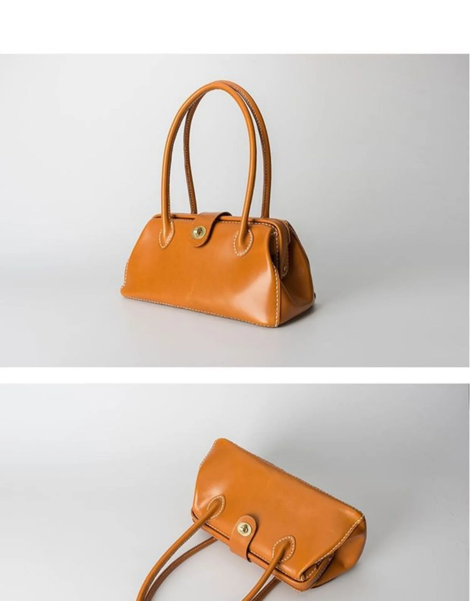 Handmade Womens Leather Doctor Handbag Purse Tan Shoulder Bag Doctor Bags for Women
