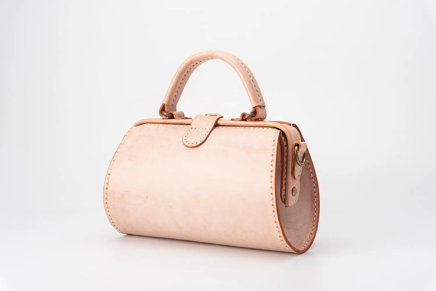 Handmade Womens Purple Leather Doctor Handbag Purse Small Side Bag Doctor Bags for Women