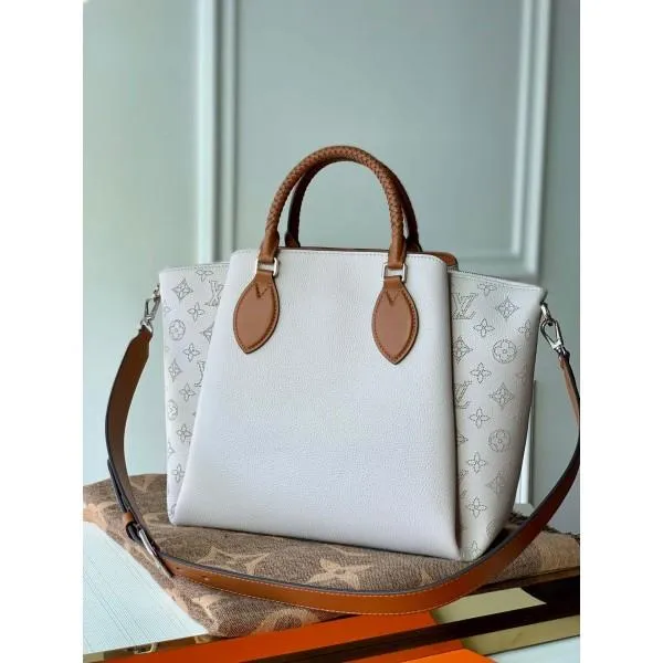 Haumea Mahina Perforated Leather Top Handle Bag M55553 White 2019 Collection