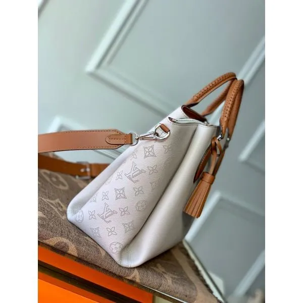 Haumea Mahina Perforated Leather Top Handle Bag M55553 White 2019 Collection