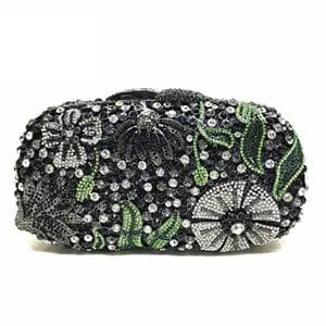Hollow Out Crystal Diamond Women Bride Evening Bag