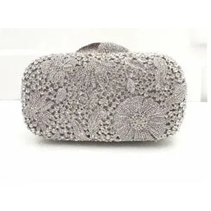 Hollow Out Crystal Diamond Women Bride Evening Bag