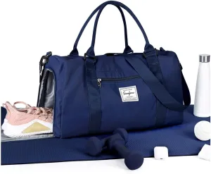 HYC00 Sports Bag Women Men Fitness Bag Sports Bags with Shoe Compartment and Dry and Wet Compartments Training Bag Weekend Bag Ladies Travel Bags Waterproof Travel Duffel Cabin Bag Duffel Bag Duffle