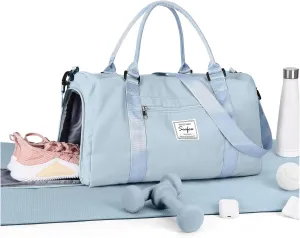 HYC00 Sports Bag Women Men Fitness Bag Sports Bags with Shoe Compartment and Dry and Wet Compartments Training Bag Weekend Bag Ladies Travel Bags Waterproof Travel Duffel Cabin Bag Duffel Bag Duffle