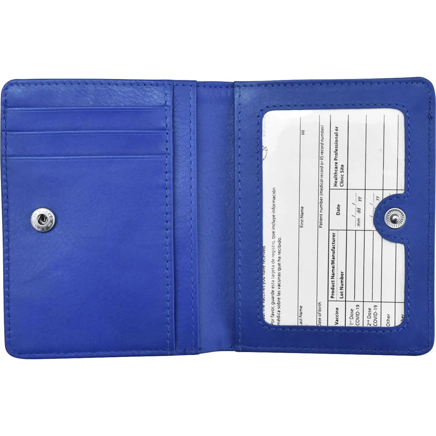 ili New York Euro Size Wallet Aqua/Cobalt Leather