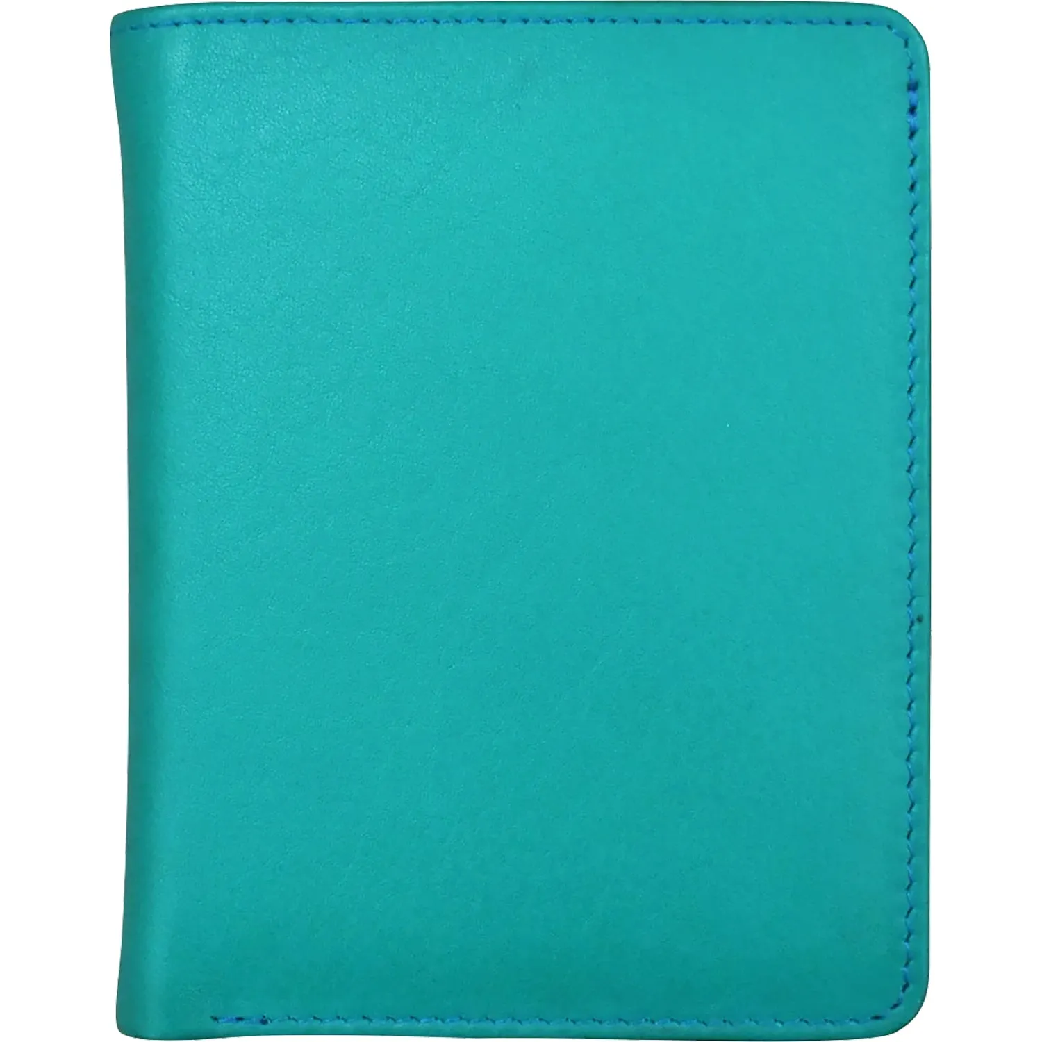 ili New York Euro Size Wallet Aqua/Cobalt Leather
