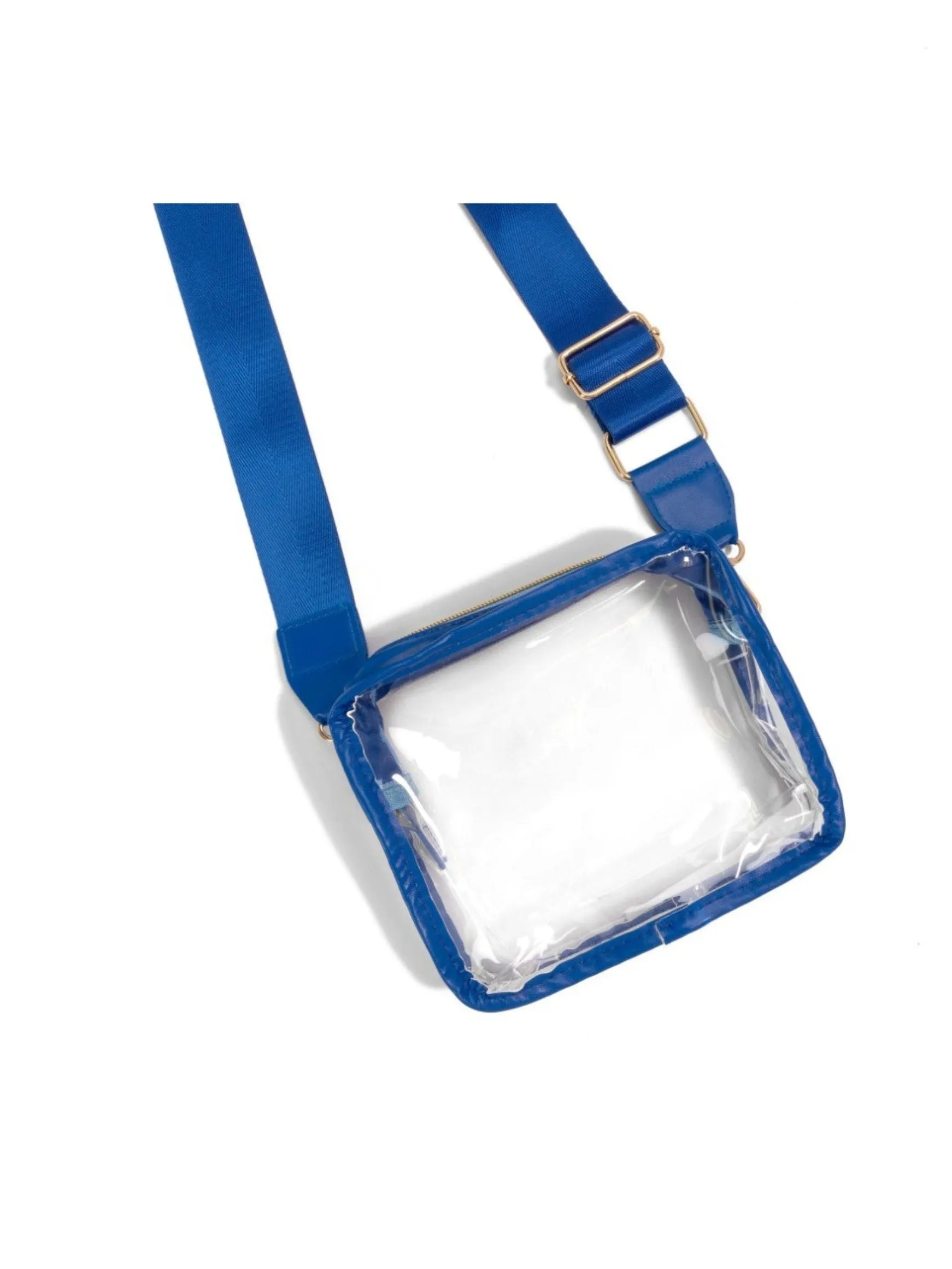 I'll be Squared Clear Crossbody, Royal