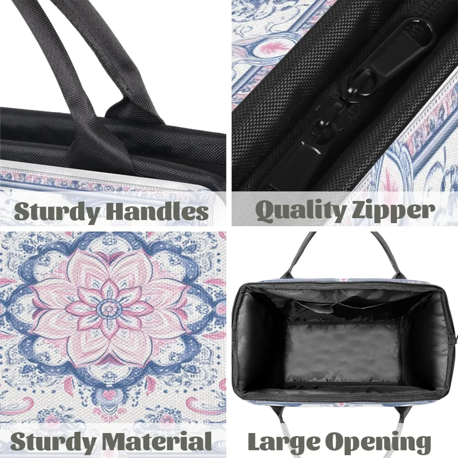 India Carpet Flower Travel Duffle Bag for Women, Ladies Overnight Weekender Bag Gym Sports Bags A-2