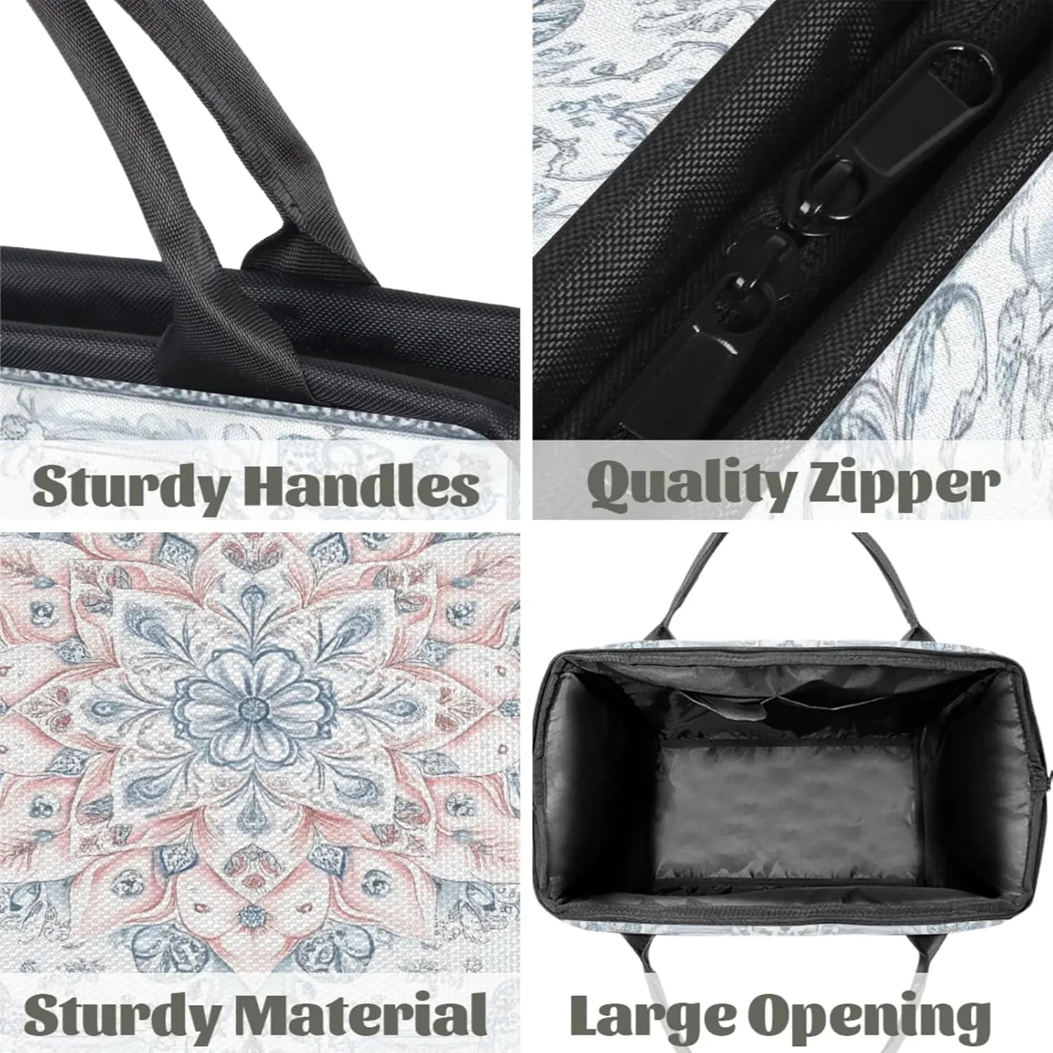 India Carpet Flower Travel Duffle Bag for Women, Ladies Overnight Weekender Bag Gym Sports Bags A-2