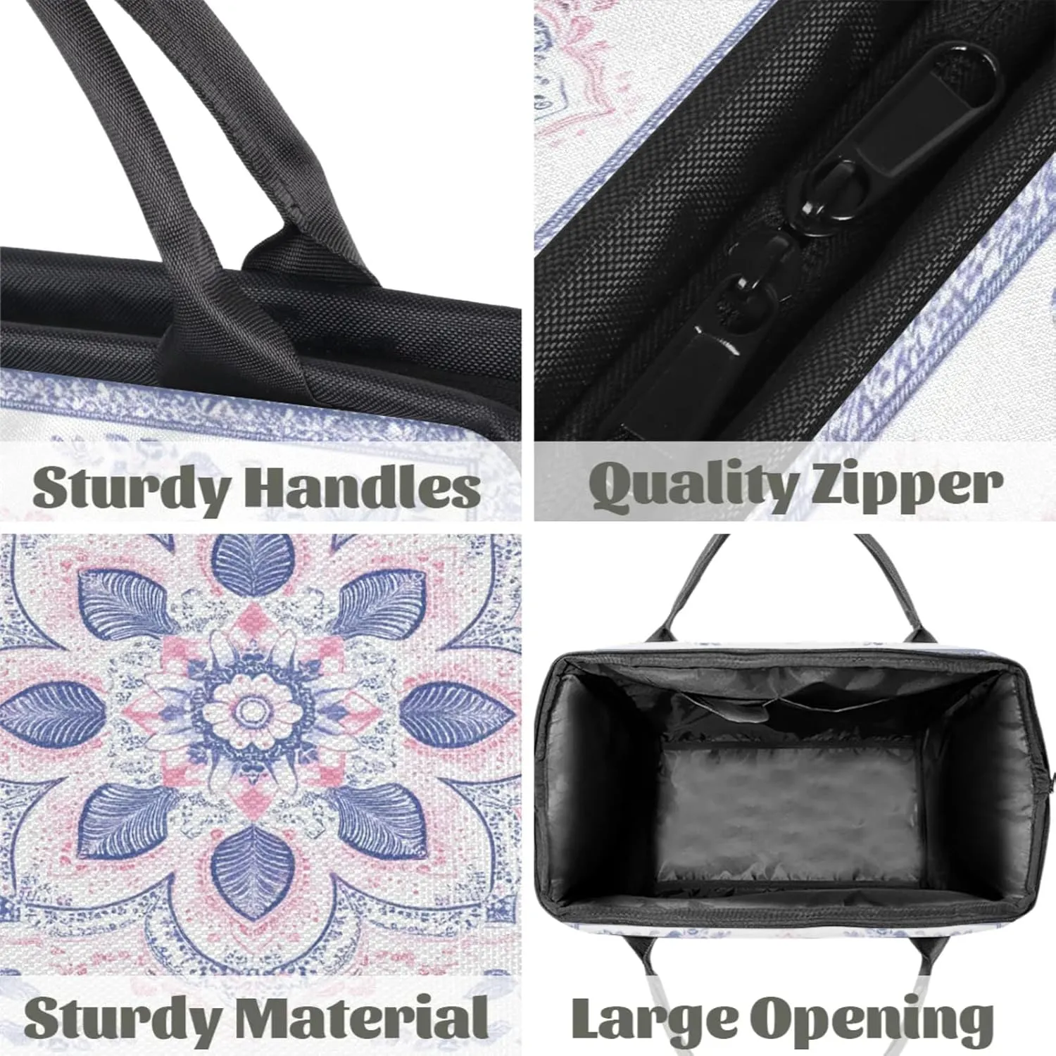 India Carpet Flower Travel Duffle Bag for Women, Ladies Overnight Weekender Bag Gym Sports Bags A-2