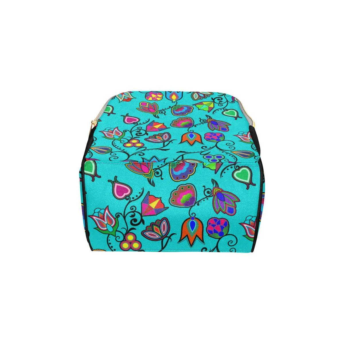 Indigenous Paisley - Sky Multi-Function Diaper Backpack