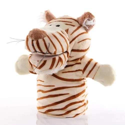 Interactive Plush Animal Hand Puppets for Kids - 9.8-Inch Educational Fun