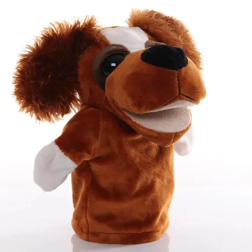 Interactive Plush Animal Hand Puppets for Kids - 9.8-Inch Educational Fun