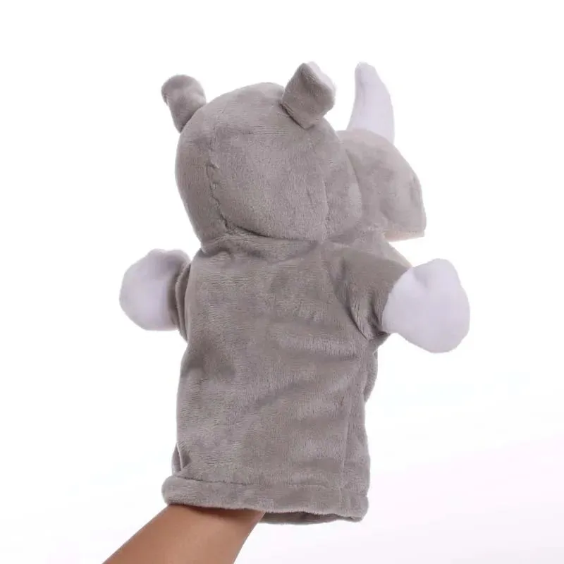 Interactive Plush Animal Hand Puppets for Kids - 9.8-Inch Educational Fun