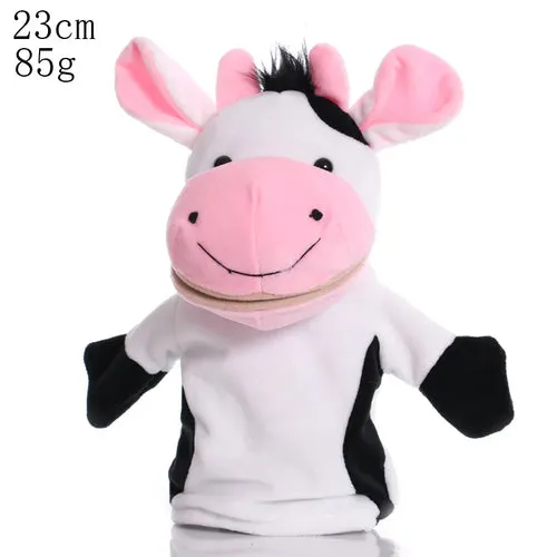 Interactive Plush Animal Hand Puppets for Kids - 9.8-Inch Educational Fun