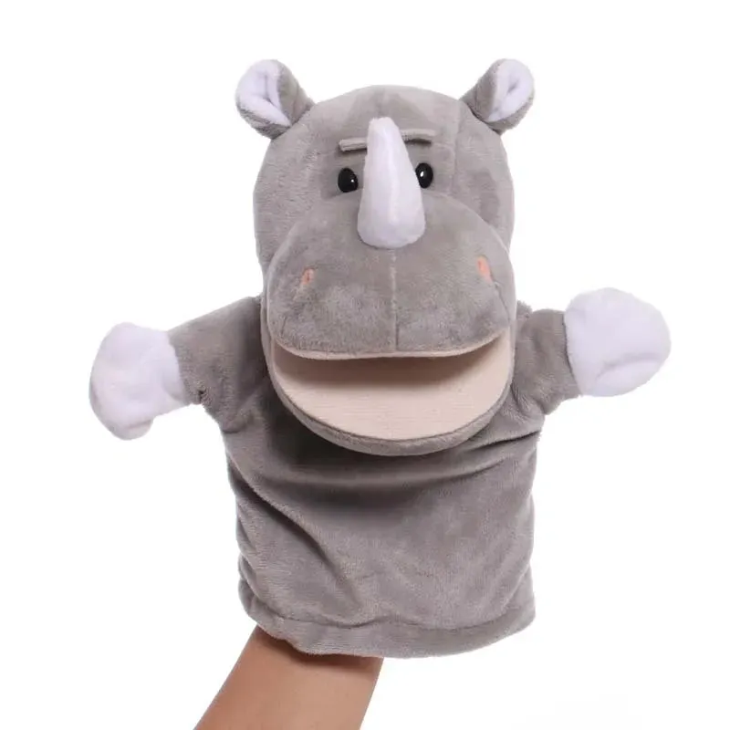 Interactive Plush Animal Hand Puppets for Kids - 9.8-Inch Educational Fun