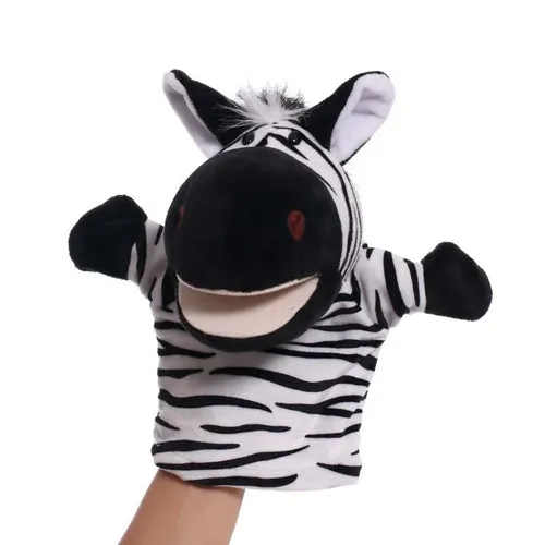 Interactive Plush Animal Hand Puppets for Kids - 9.8-Inch Educational Fun