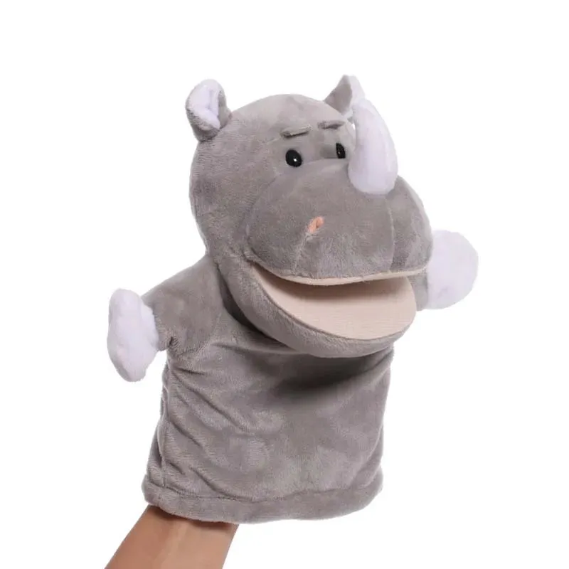 Interactive Plush Animal Hand Puppets for Kids - 9.8-Inch Educational Fun
