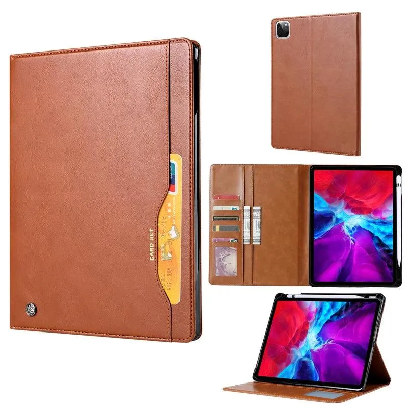 iPad Air 11 2024 Business Flip Leather Card Slot Book Stand