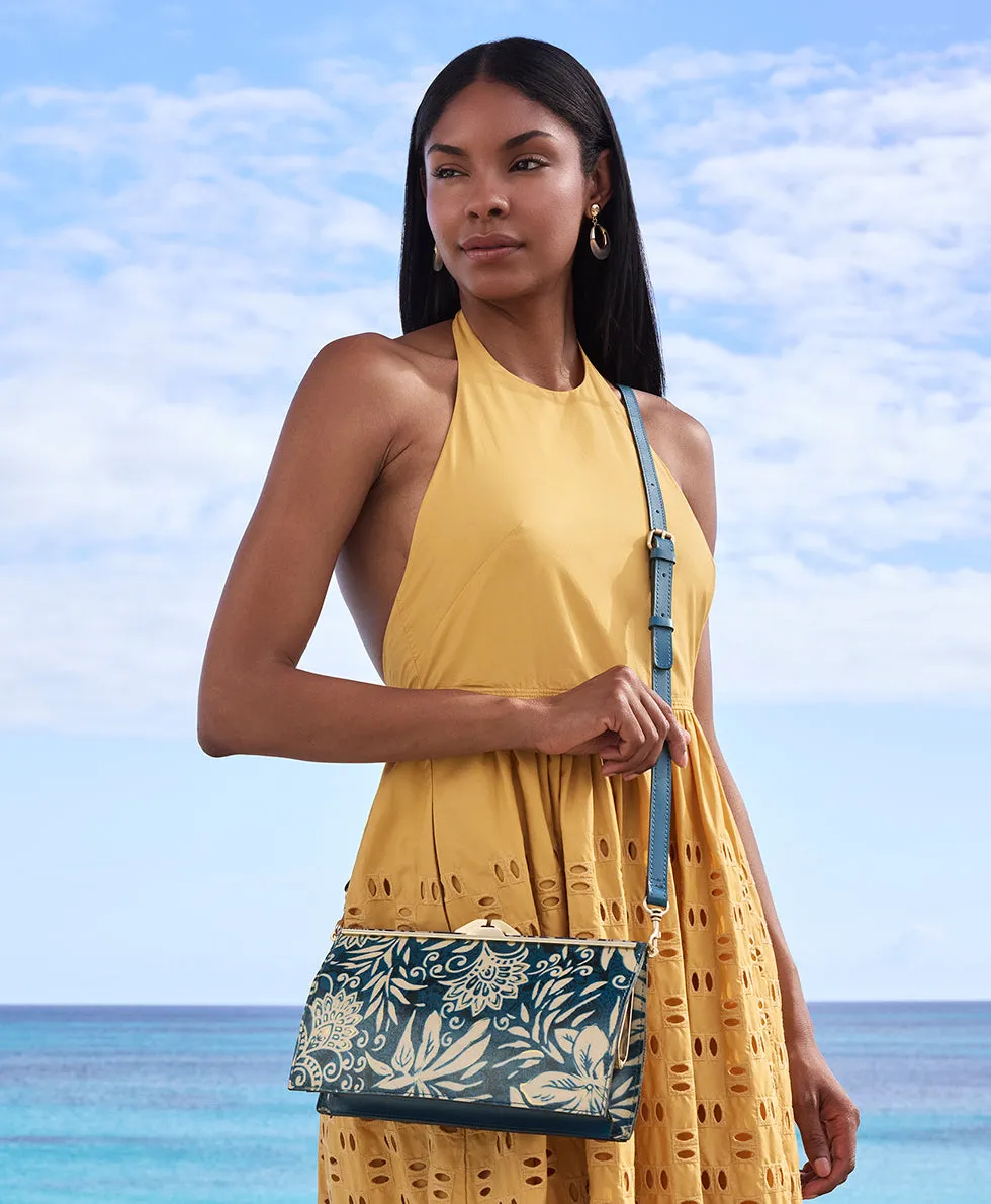 Iris Frame Crossbody - Greek Floral Print