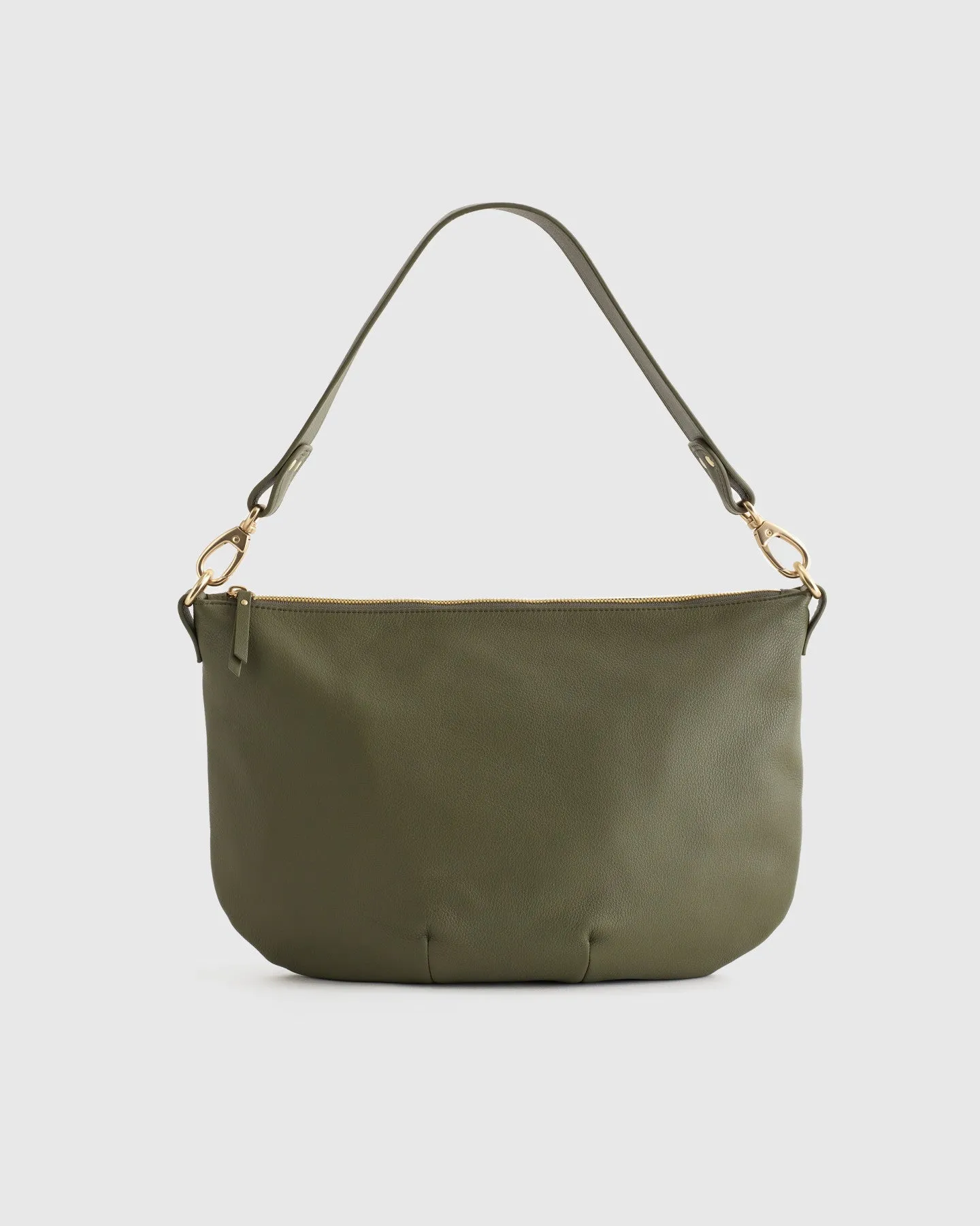 Italian Leather Convertible Crescent Shoulder Bag