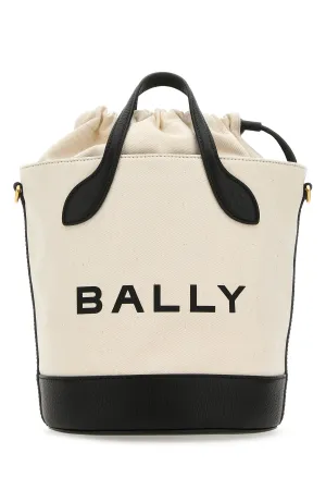 Ivory canvas Bar bucket bag