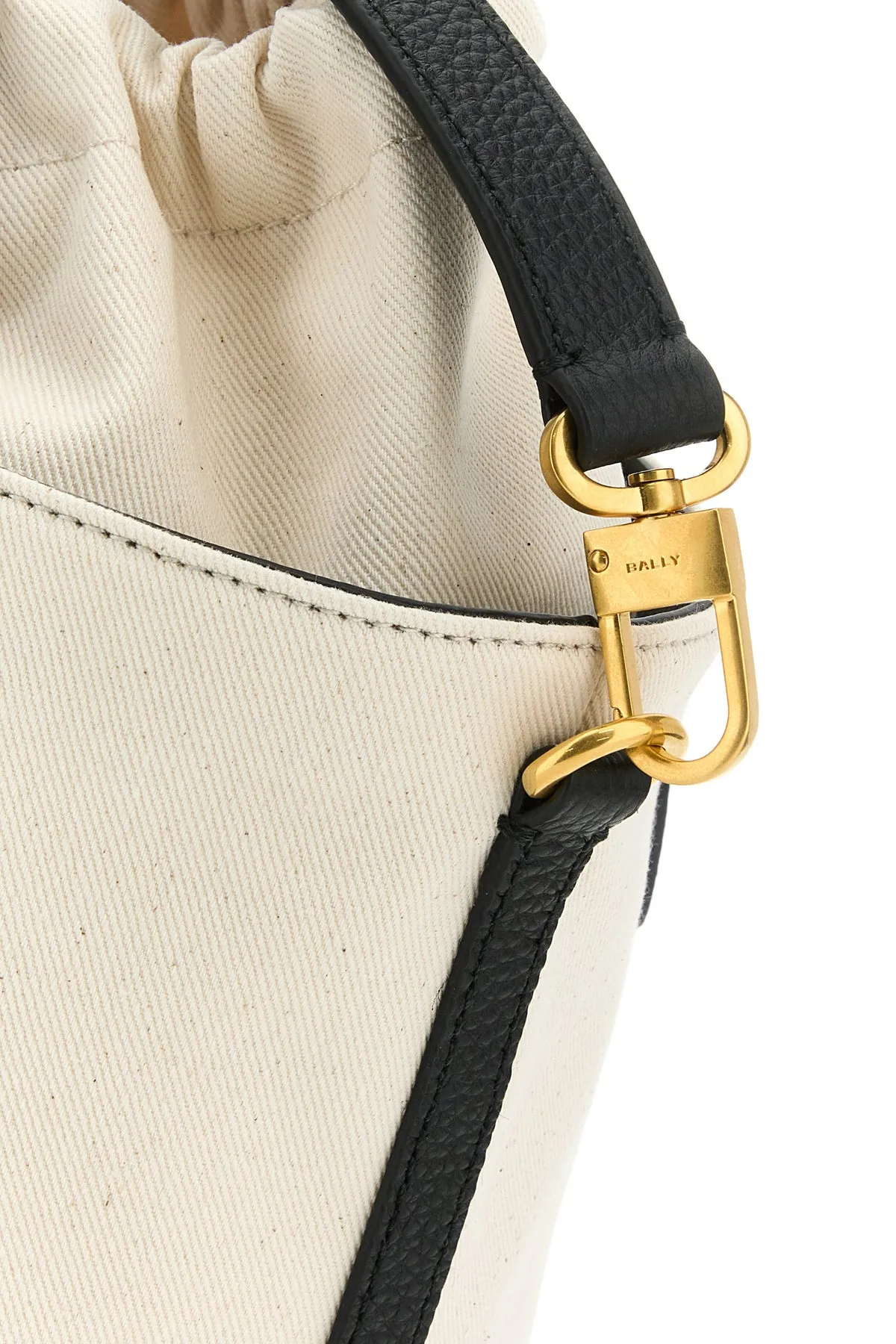 Ivory canvas Bar bucket bag