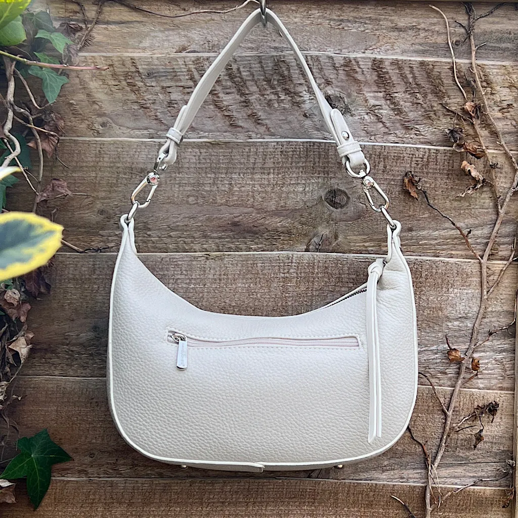 Ivory Mini 'Matilda' Scoop Shoulder/Crossbody Bag