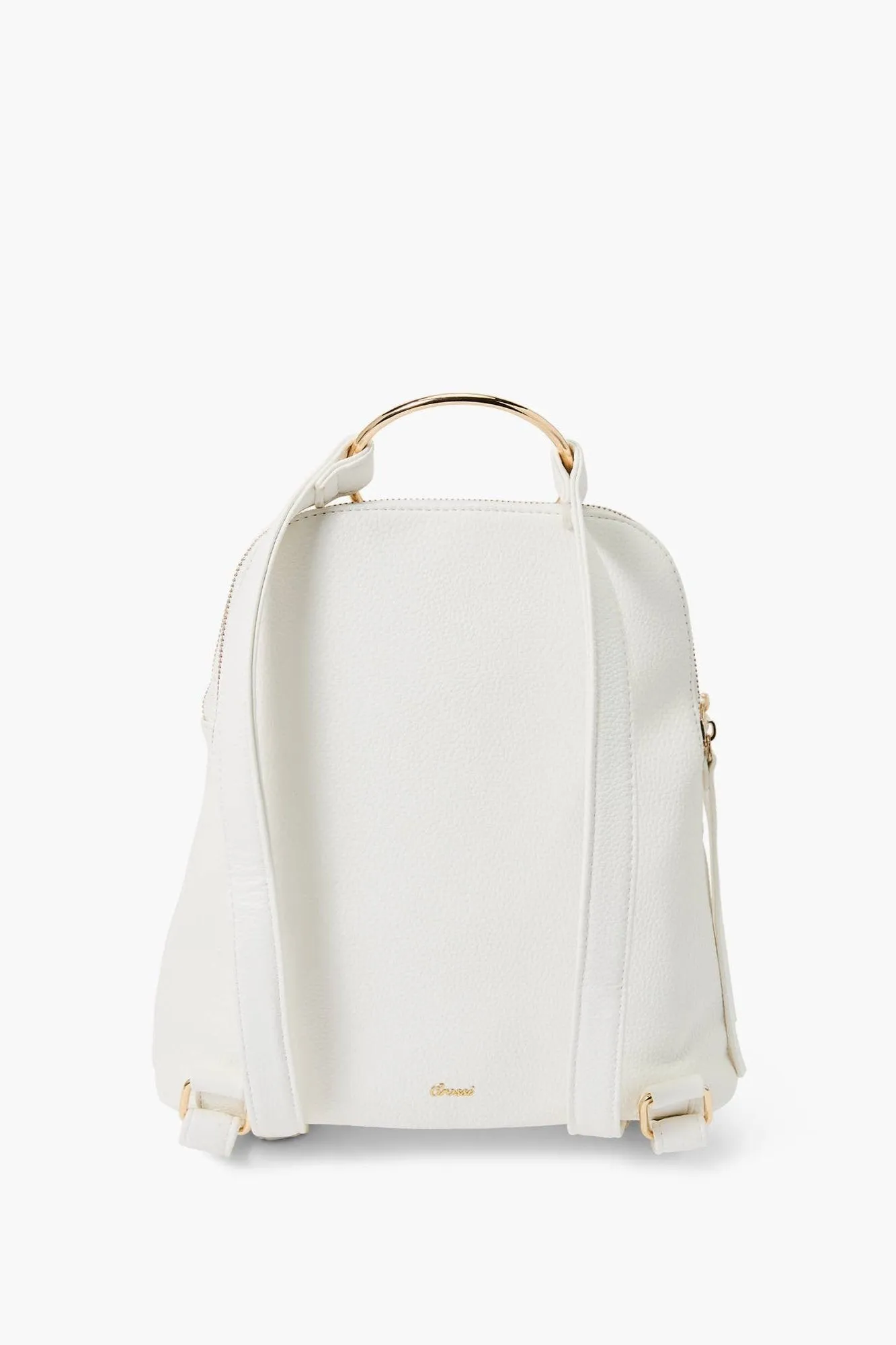 Jasmine Bowtie Backpack Handbag: Off White