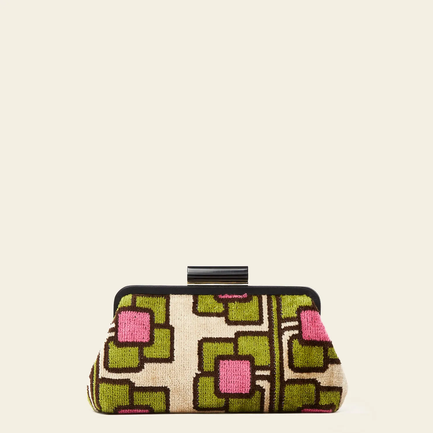 Jenny D Clutch - Flower Vine Pink