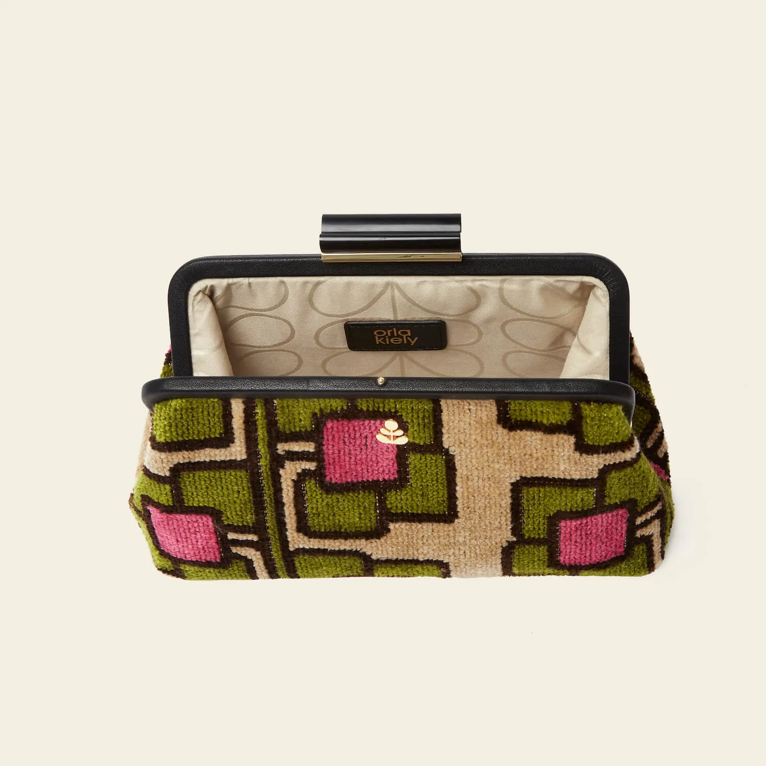 Jenny D Clutch - Flower Vine Pink