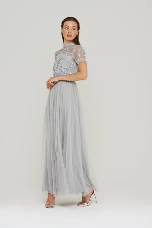 Joanne Vapour Embellished Bodice Maxi Dress