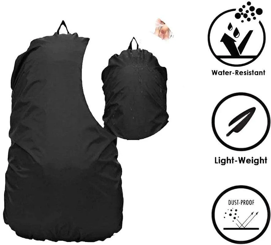 K Kudos Enterprise Themodernkart Bag Cover Waterproof Rain Cover for Backpack Bags, Rainproof Dust Proof Protector Elastic Adjustable for Trekking & Laptop, School Bag Cover, Luggage Bag Cover with Pouch