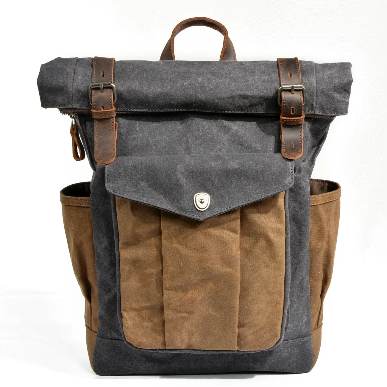 Kars Waxed Canvas & Leather Backpack