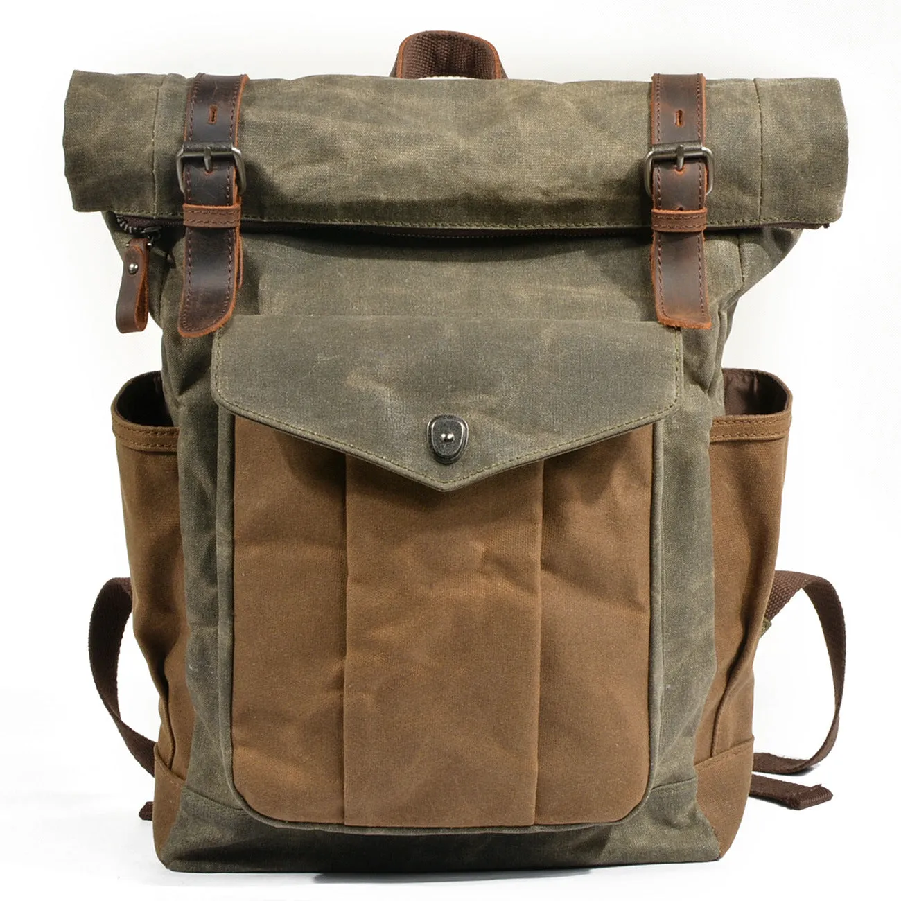 Kars Waxed Canvas & Leather Backpack