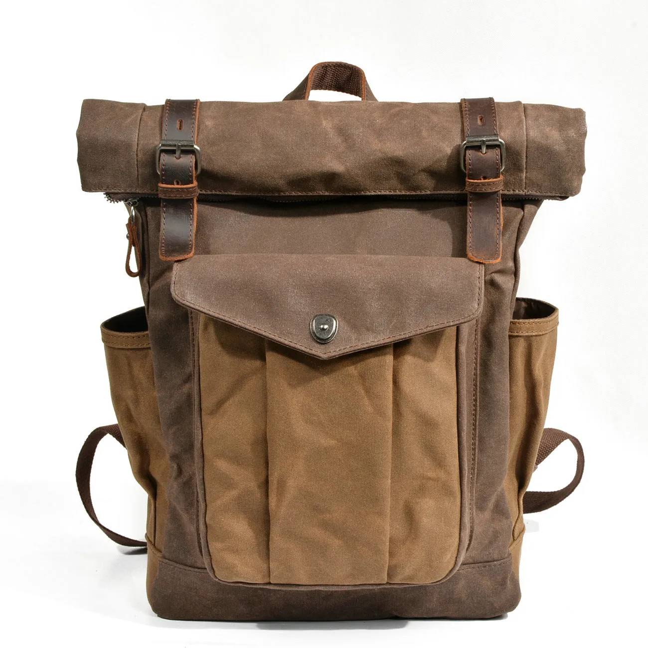 Kars Waxed Canvas & Leather Backpack