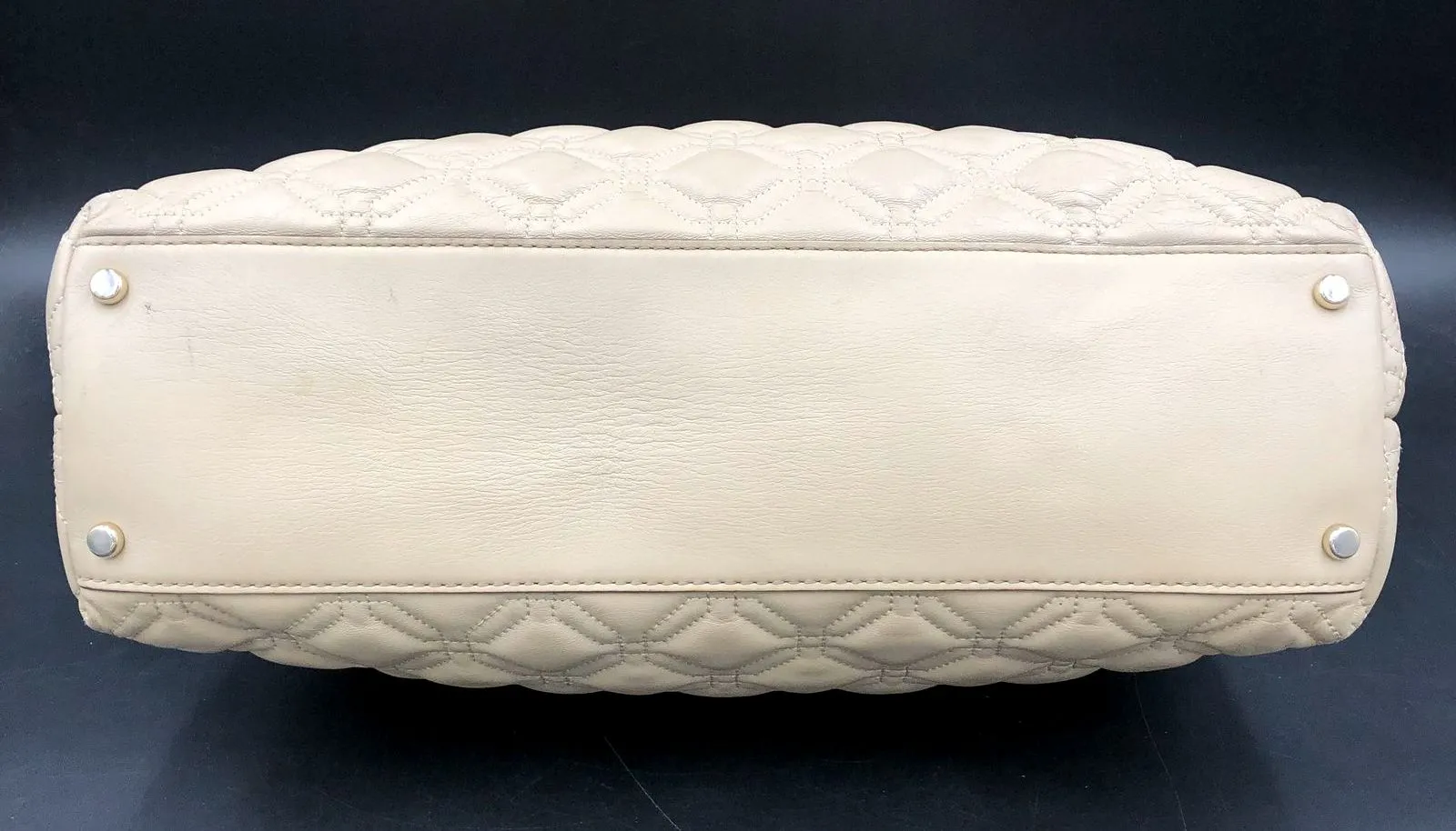 Kate Spade Tan Quilted Leather Shoulder Bag w/ Gold-Tone Turnlock/Accents ( COA)
