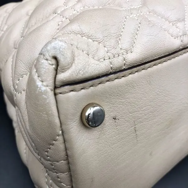Kate Spade Tan Quilted Leather Shoulder Bag w/ Gold-Tone Turnlock/Accents ( COA)