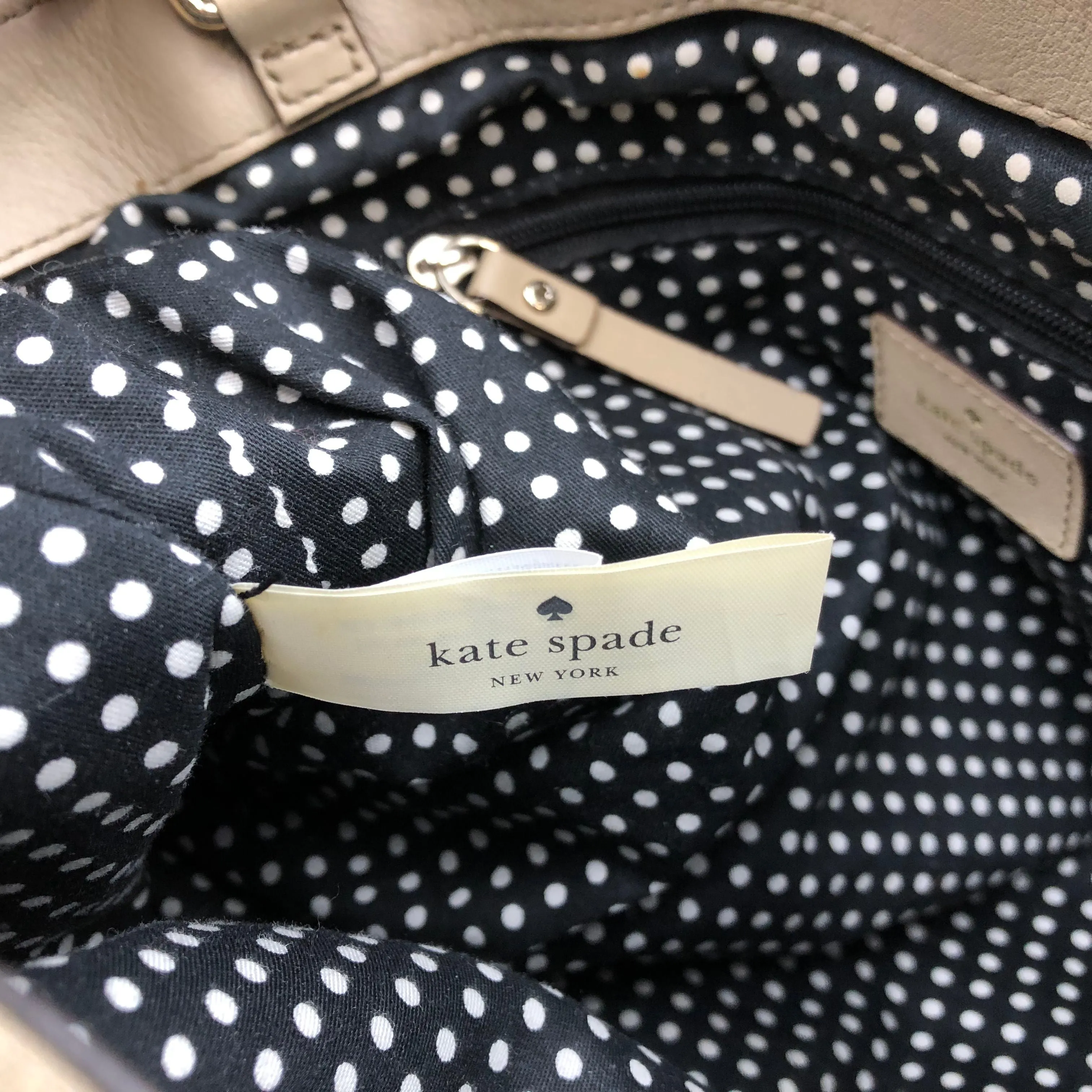 Kate Spade Tan Quilted Leather Shoulder Bag w/ Gold-Tone Turnlock/Accents ( COA)