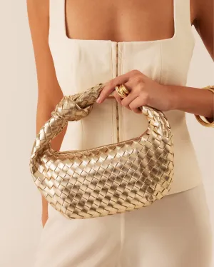 KERI HANDLE BAG - GOLD METALLIC