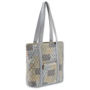 Khaki Patchwork Large Tote