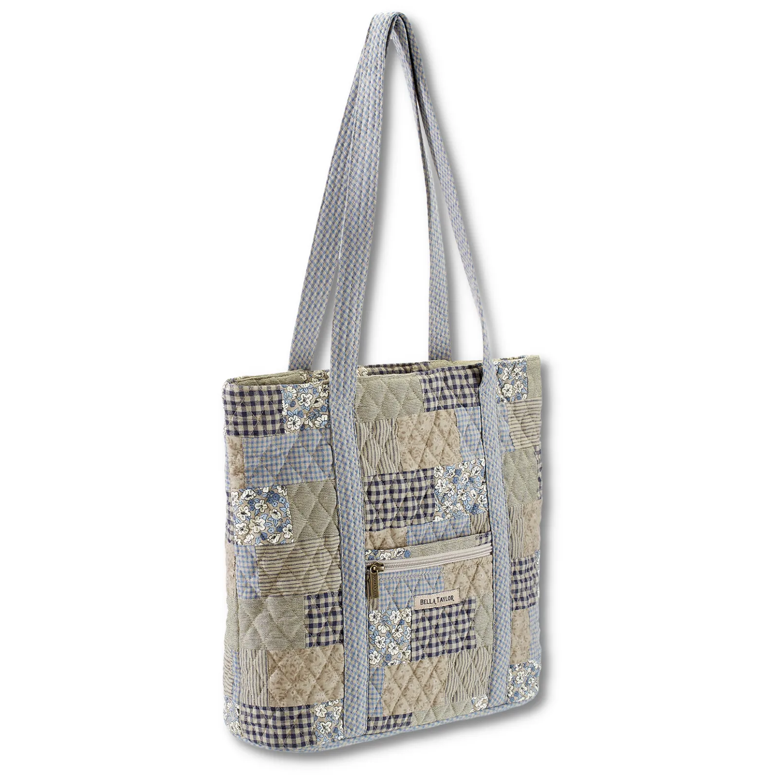Khaki Patchwork Large Tote