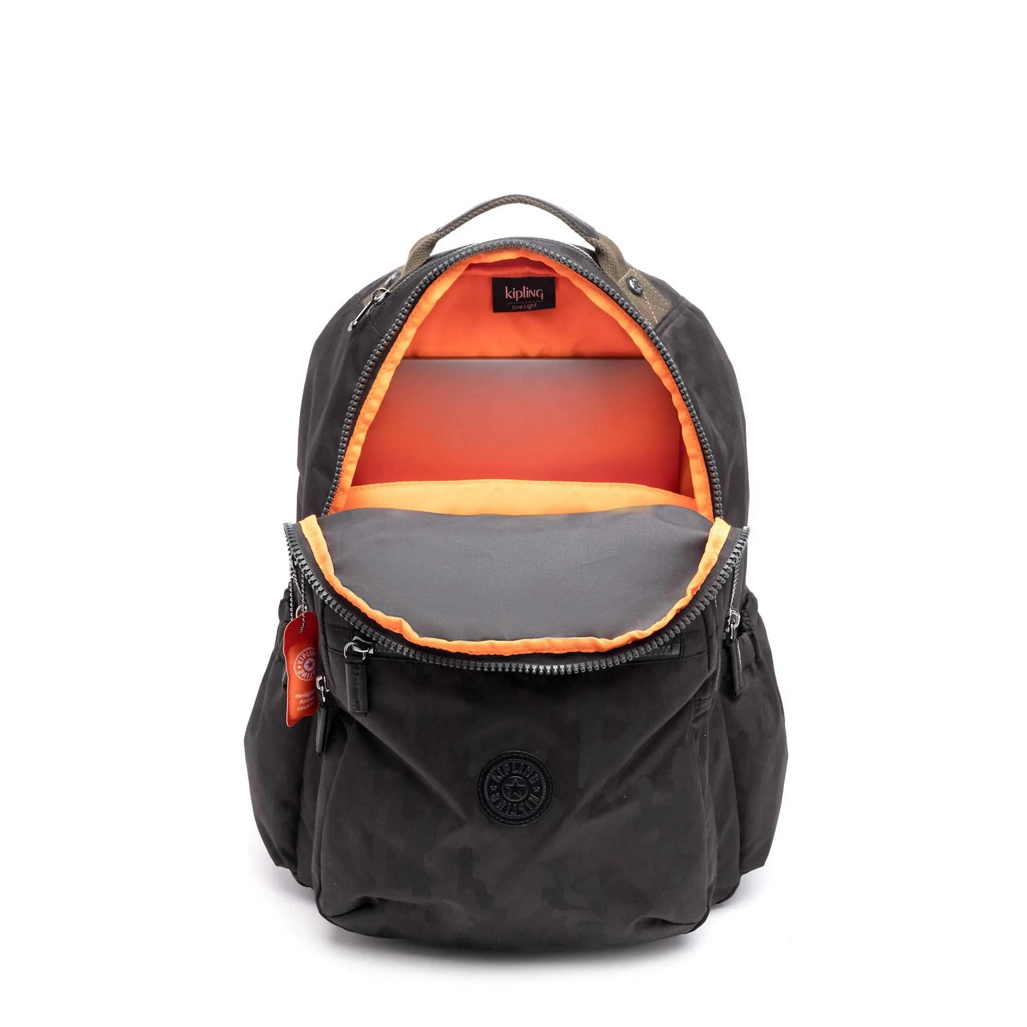 Kipling Seoul Go Large Laptop Backpack Camo Black