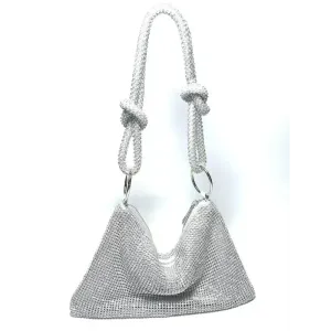 Knotted rhinestone pure handmade new diamond full diamond armpit bag