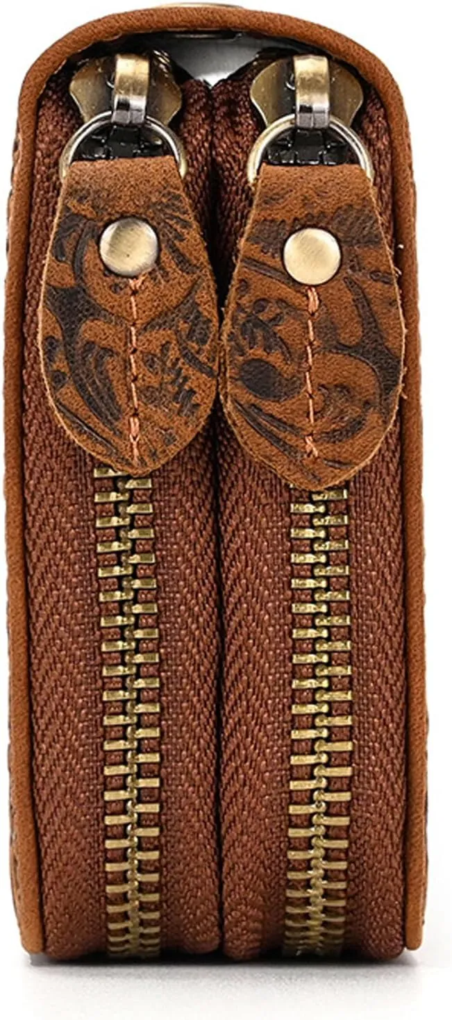KPYWZER Leather Clutch Purse Wallet Men Wrist Bag
