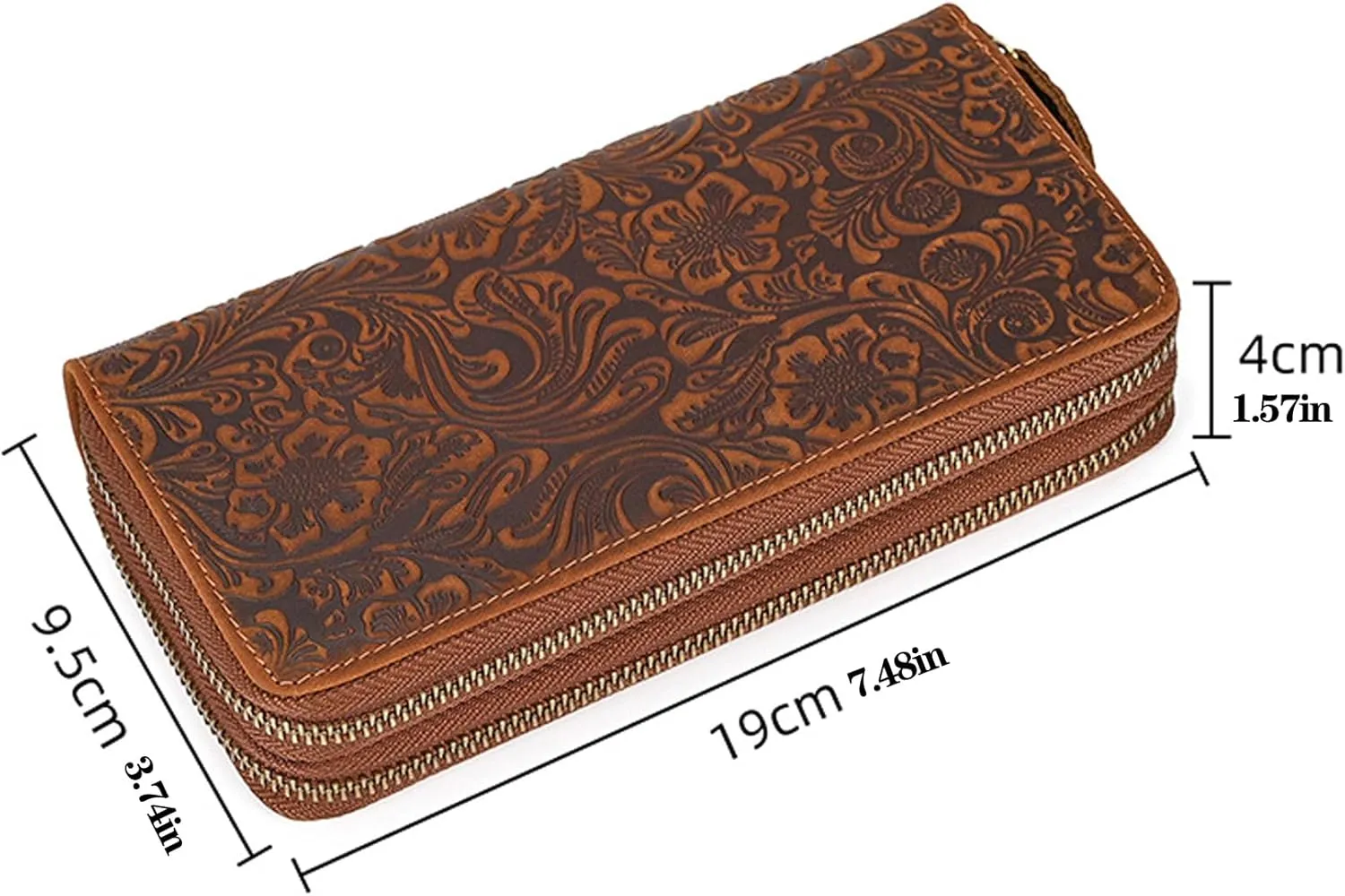 KPYWZER Leather Clutch Purse Wallet Men Wrist Bag