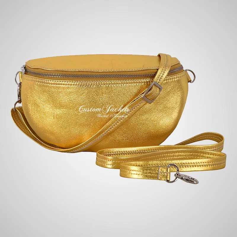 Ladies Crossbody Leather Bum Bag Fanny Pack