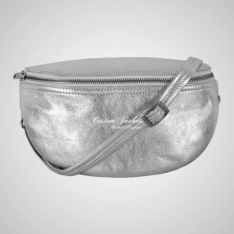 Ladies Crossbody Leather Bum Bag Fanny Pack