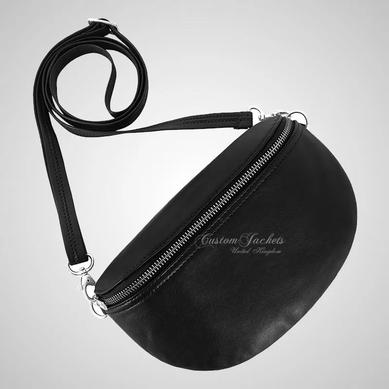 Ladies Crossbody Leather Bum Bag Fanny Pack